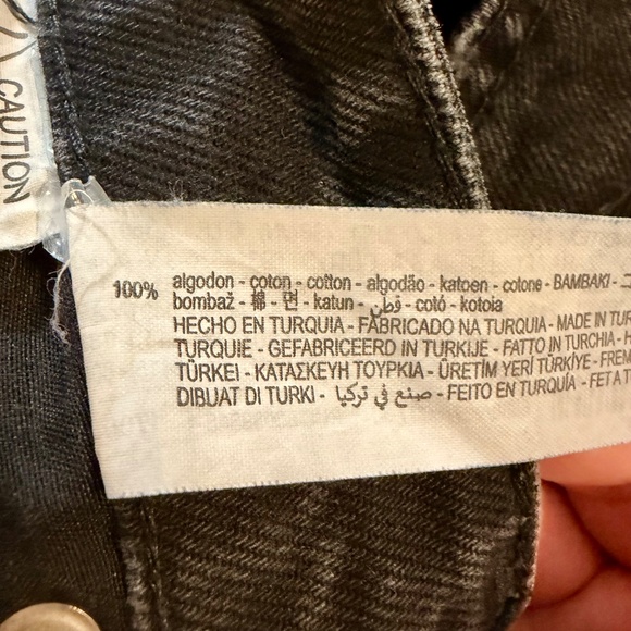 Zara Wide Leg Distressed Black Jeans Women's Size 6 - Picture 10 of 10